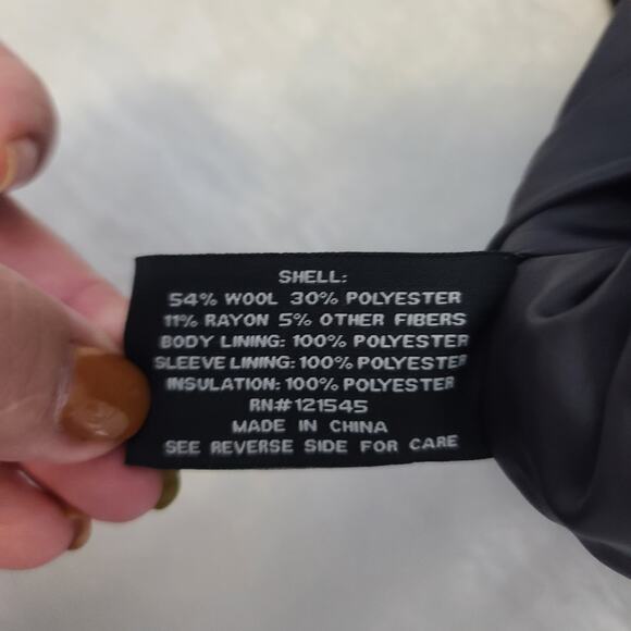 London Fog men's wool coat black Size XL Matrix staple classic capsule preppy - Picture 7 of 8